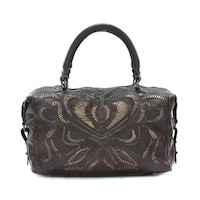 Tignanello Womens Pretty Pockets Satchel Handbag Leather Old Trend Pebble Breeze Satchel Handbag