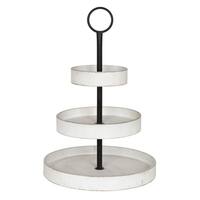 Kate and Laurel Woodmont 3 Tiered Wood Tray