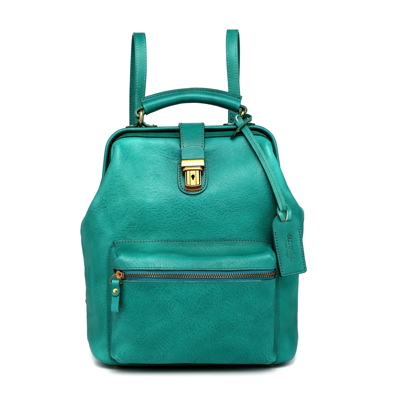 turquoise backpack