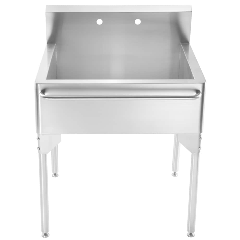 Whitehaus Collection Single Bowl Utility Sink with Towel Bar (Utility - Two holes - 16)