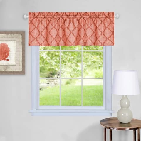 Trellis Pattern Window Valance (Orange)