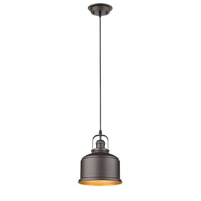 Transitional 1-light Oil Rubbed Bronze Pendant