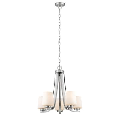 5-light Brushed Nickel Chandelier