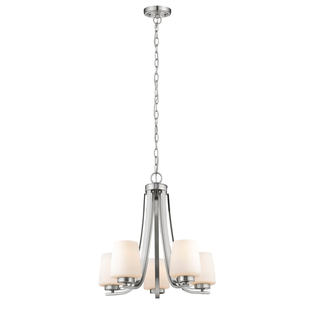 5-light Brushed Nickel Chandelier - Chandeliers For Bedrooms by Overstock.com