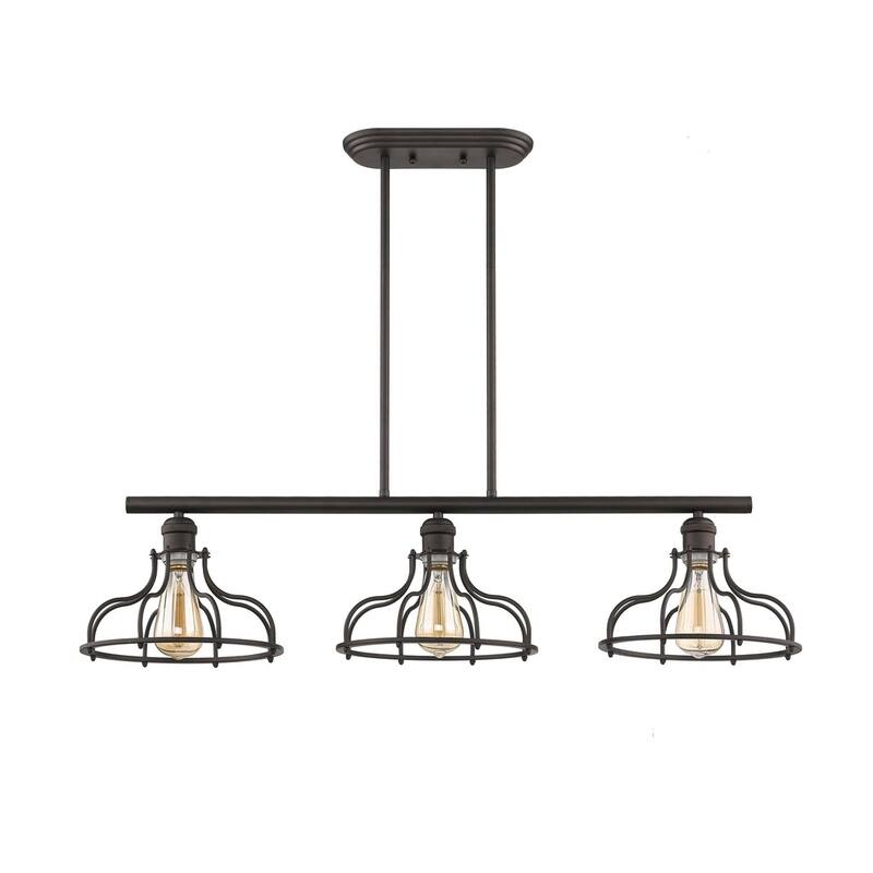 3-light Oil Rubbed Bronze Island Pendant