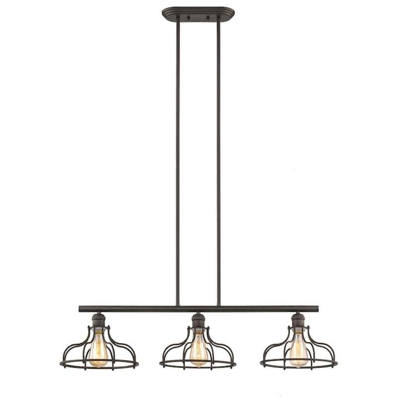 3-light Oil Rubbed Bronze Island Pendant