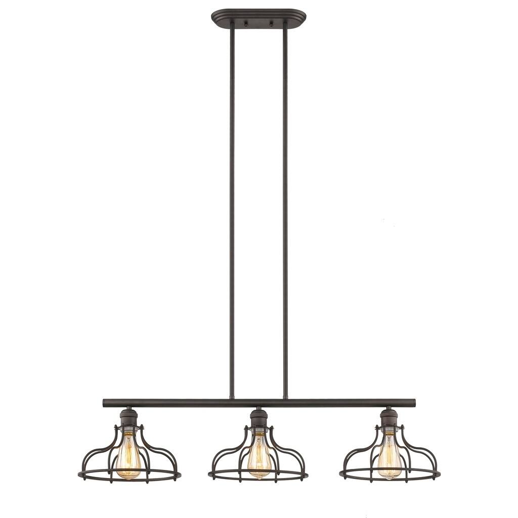 3-light Oil Rubbed Bronze Island Pendant