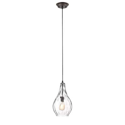 Transitional 1-light Oil Rubbed Bronze Pendant