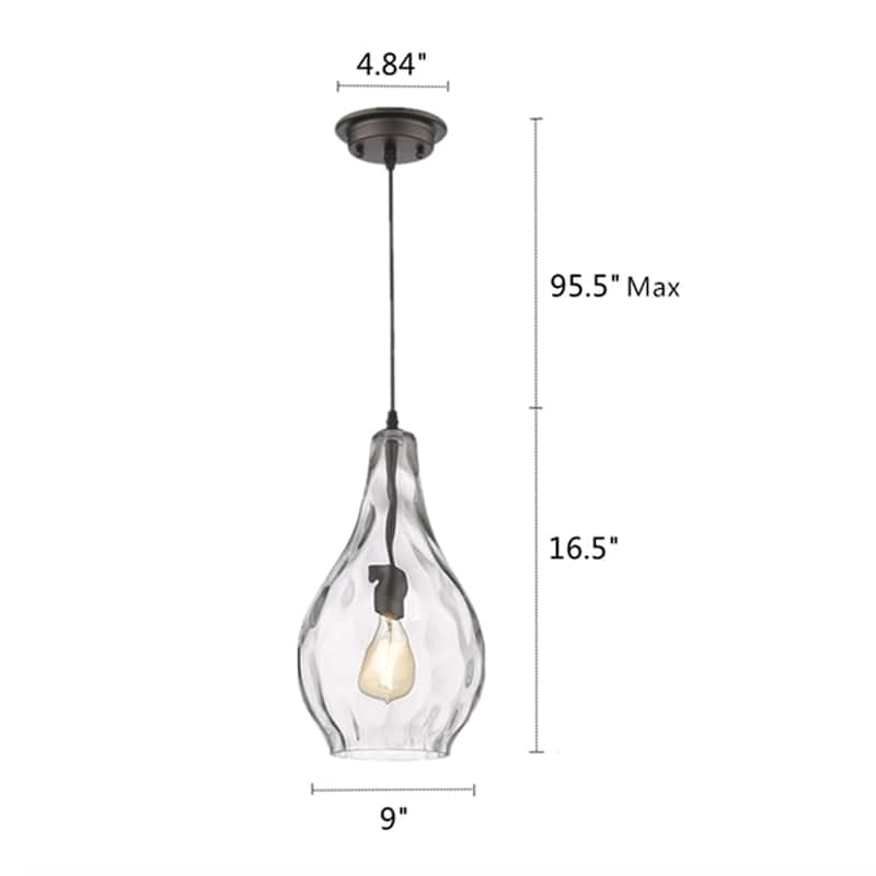 Transitional 1-light Oil Rubbed Bronze Pendant