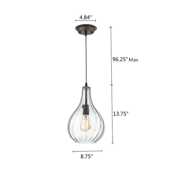 Transitional 1-light Oil Rubbed Bronze Pendant - Bed Bath & Beyond 