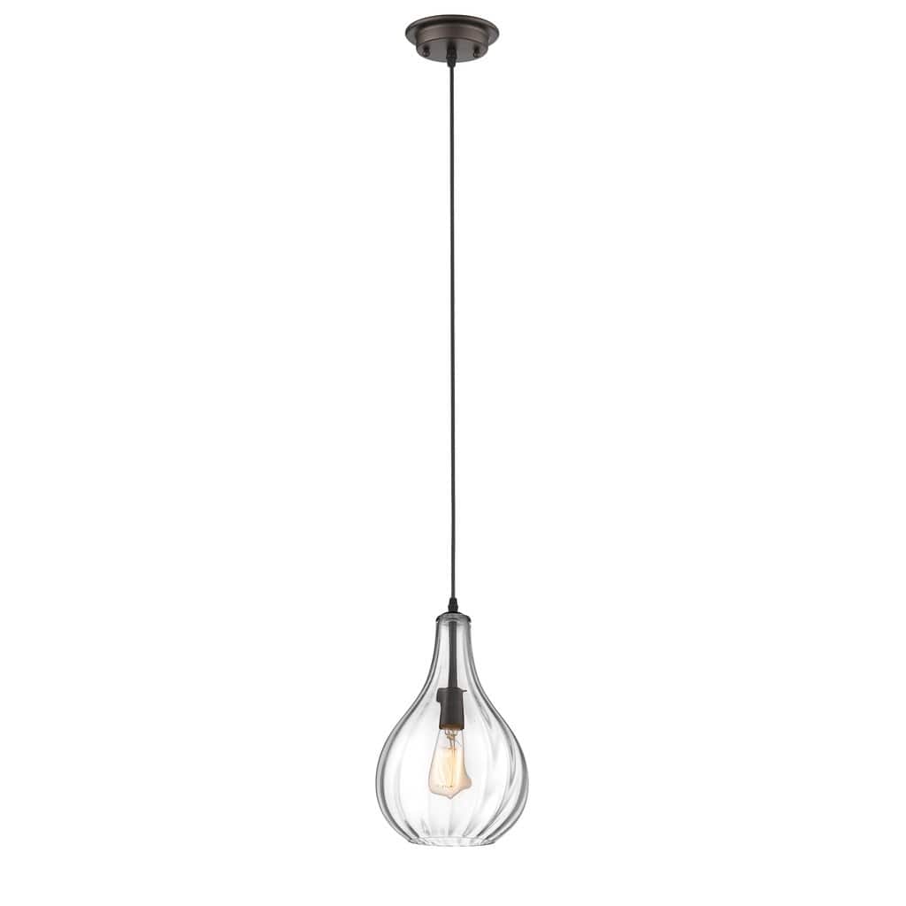 Transitional 1-light Oil Rubbed Bronze Pendant