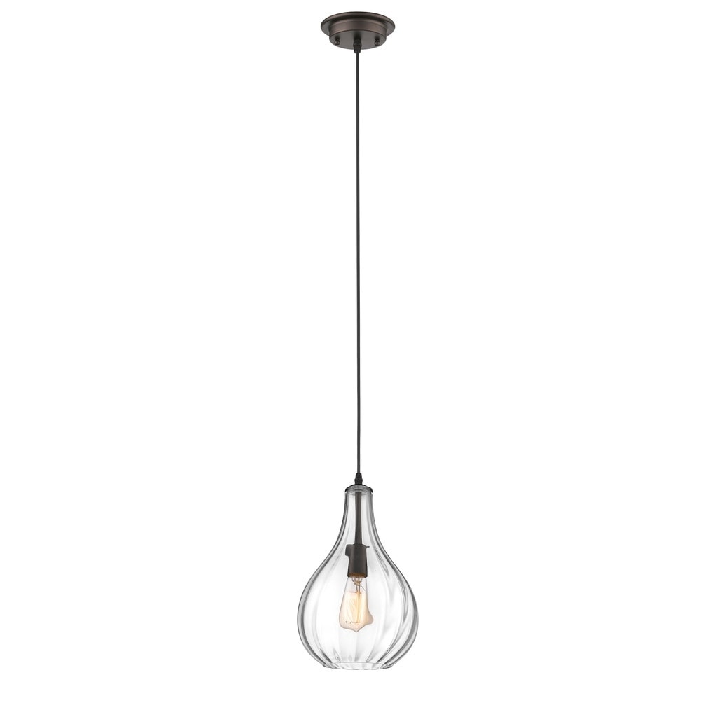 Transitional 1-light Oil Rubbed Bronze Pendant