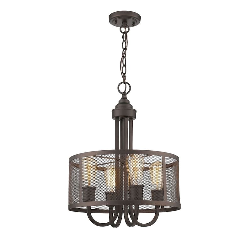 Transitional 4-light Oil Rubbed Bronze Pendant