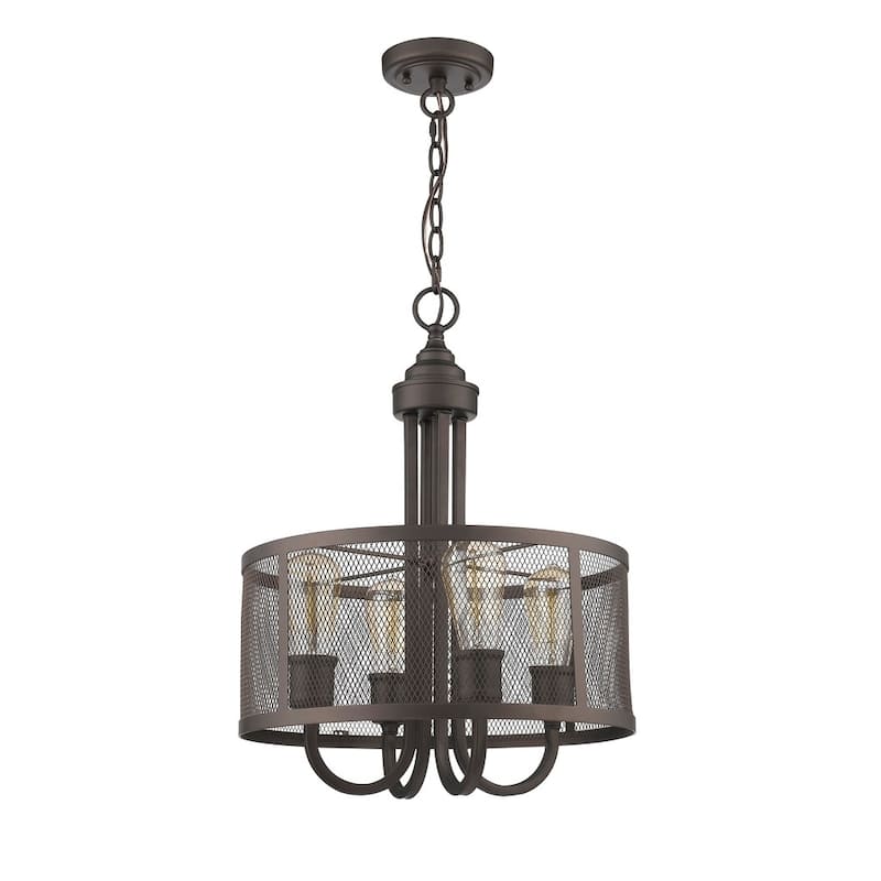 Transitional 4-light Oil Rubbed Bronze Pendant
