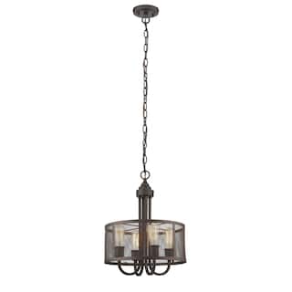 Transitional 4-light Oil Rubbed Bronze Pendant