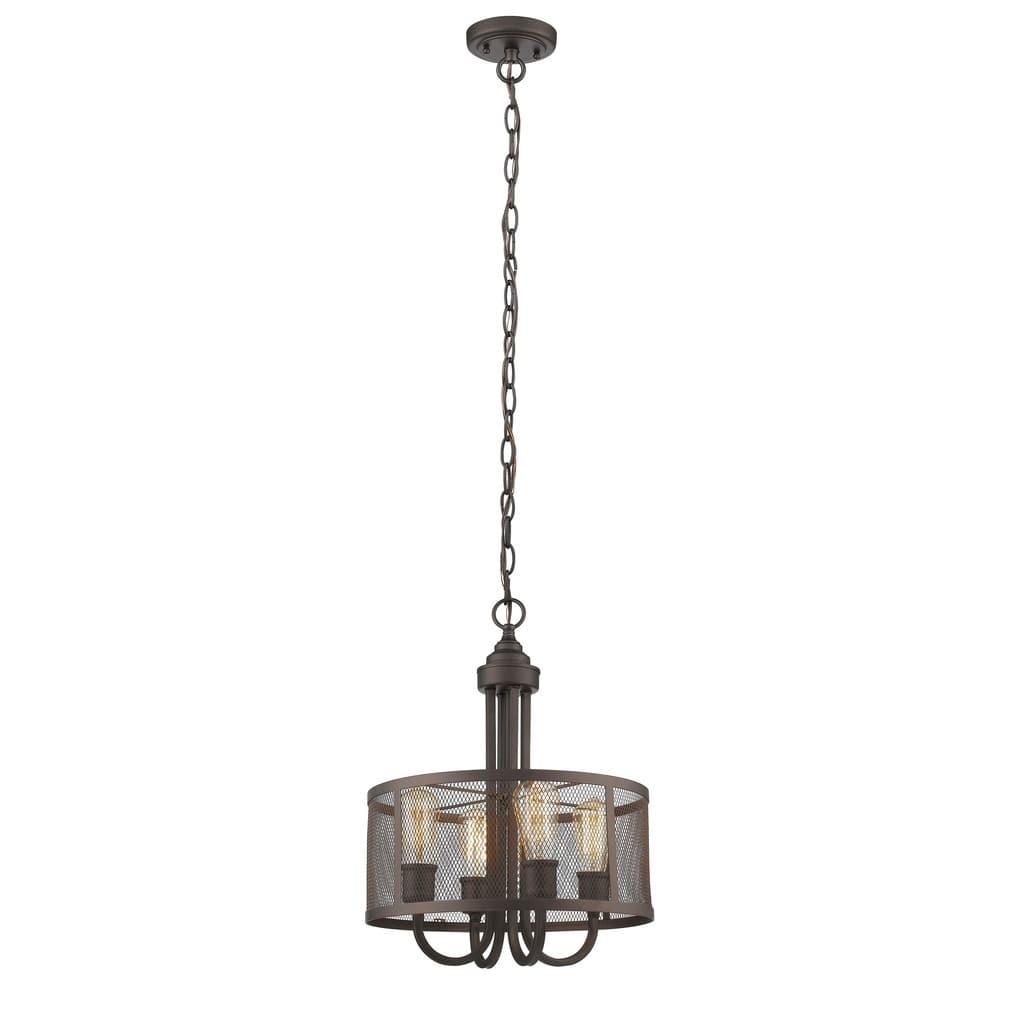 Transitional 4-light Oil Rubbed Bronze Pendant