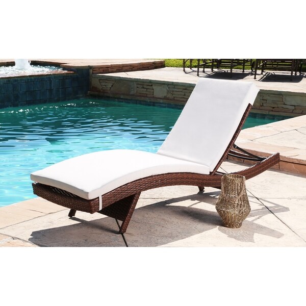 Shop Abbyson Palermo Outdoor Brown Wicker Adjustable Patio Chaise - On Sale - Free Shipping ...