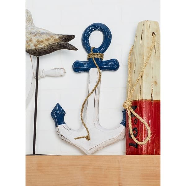 Shop Coastal Legume Wood Anchor Wall Decor Free Shipping On