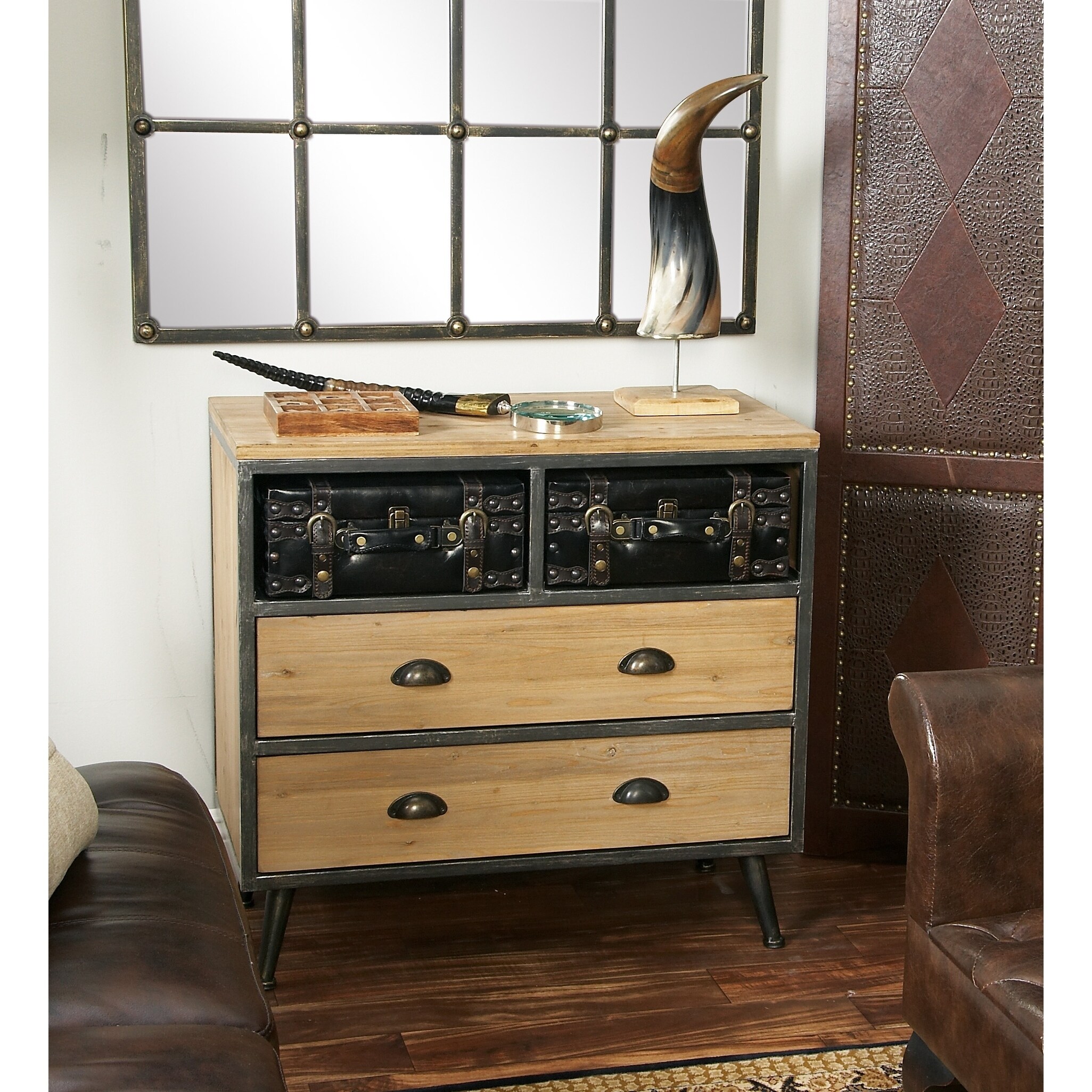 Two Drawer Wooden Studio Chest