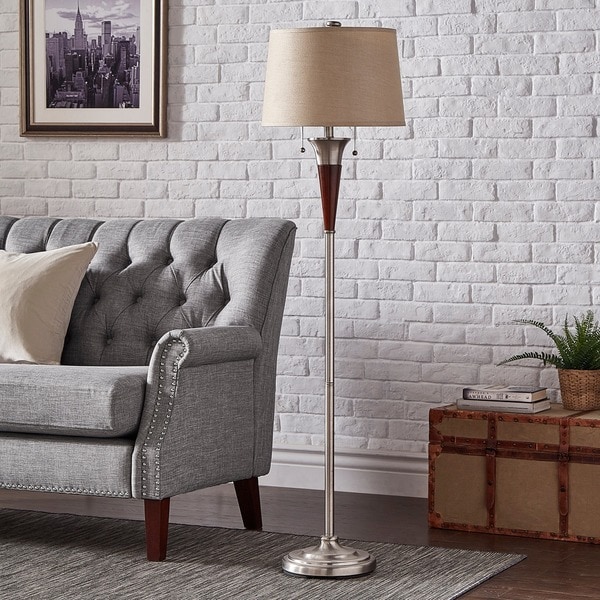Carson Carrington Aalborg Brushed Nickel Accent Floor Lamp