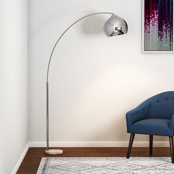 Carson Carrington Fredrikstad Chrome Metal Body 69-inch Modern Floor Lamp