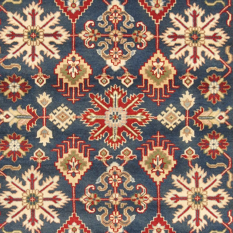 Handmade Kazak Wool Rug (India) - 6' x 9'