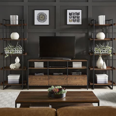Corey Rustic Brown 3-Piece Entertainment Center by iNSPIRE Q Modern