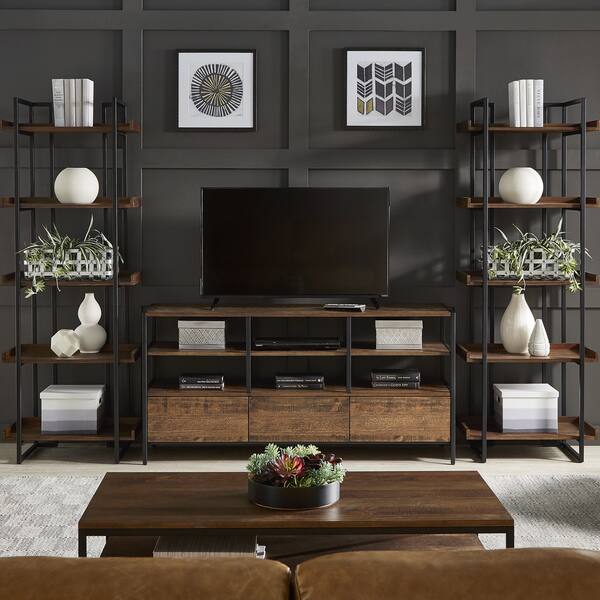 slide 1 of 15, Corey Rustic Brown 3-Piece Entertainment Center by iNSPIRE Q Modern