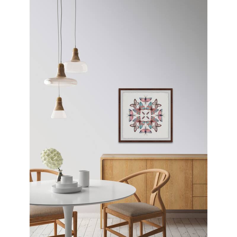 'Concentric Bugs' Framed Painting Print - Multi-Color