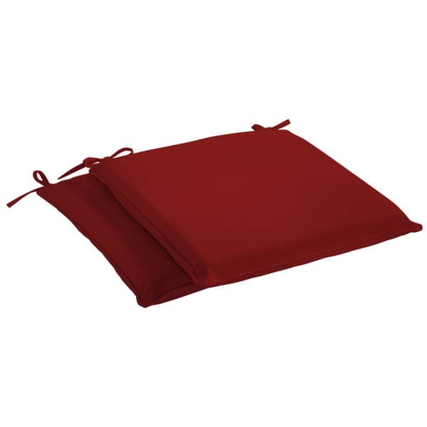 slide 2 of 9, Sunbrella Canvas Jockey Red Indoor/ Outdoor Seat Cushions (Set of 2)