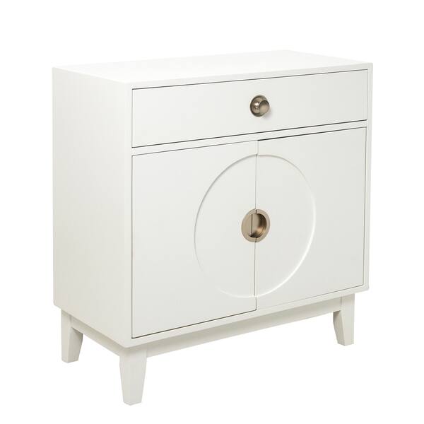 Shop Mid Century Modern White Semi Gloss Finish Accent Chest