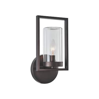 Transitional 1-light Oil Rubbed Bronze Outdoor Wall Sconce