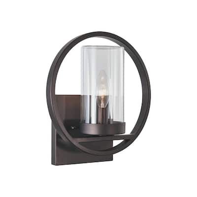 Transitional 1-light Oil Rubbed Bronze Outdoor Wall Sconce