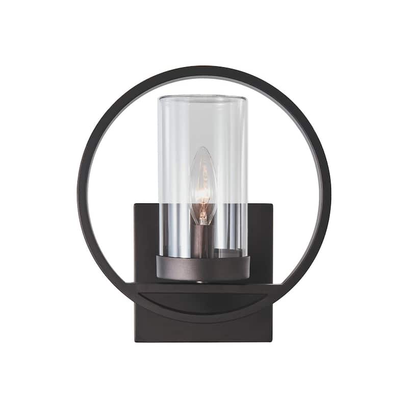 Transitional 1-light Oil Rubbed Bronze Outdoor Wall Sconce