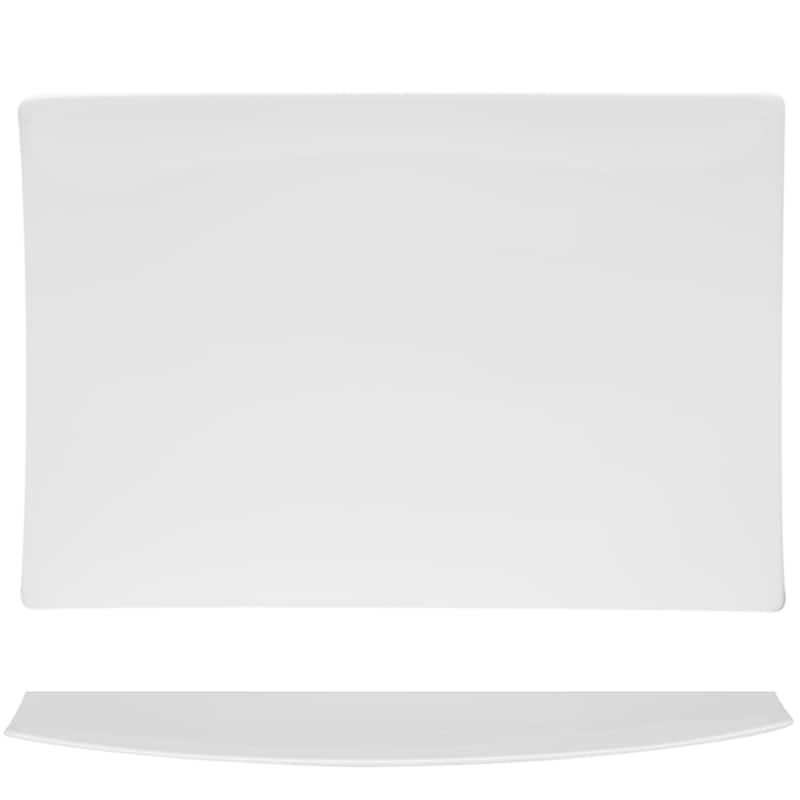 Red Vanilla Extreme White Rectangular Platter 12.75" x 9"