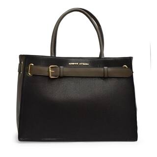 Black Adrienne Vittadini Handbags Our Best Clothing Shoes Adrienne Vittadini 2 Tone Workbook Tote W Padded Sleeve