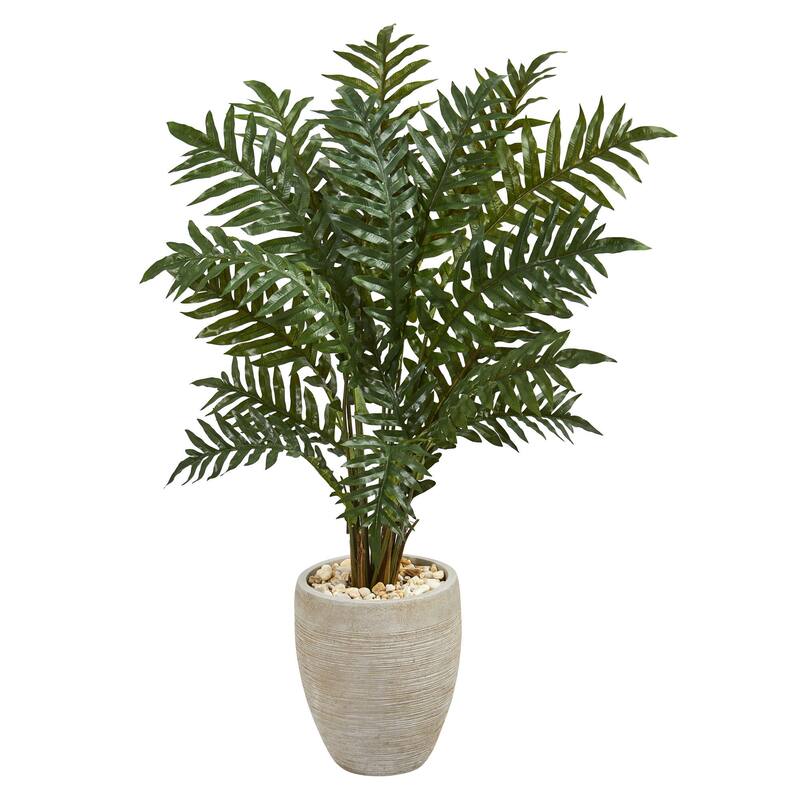 4' Evergreen Artificial Plant in Scrape Finish Planter