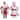 15" Mr and Mrs Claus, Set of 2 - Red