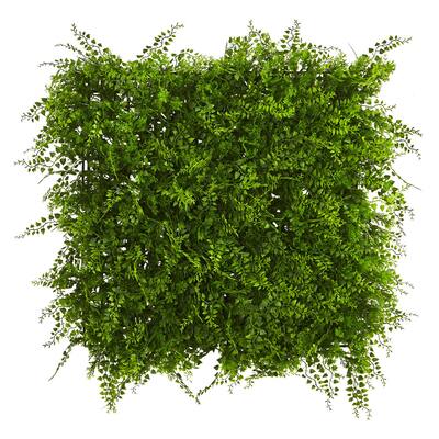 20" x 20" Lush Mediterranean Artificial Fern Wall Panel UV Resistant (Indoor/Outdoor) - Green
