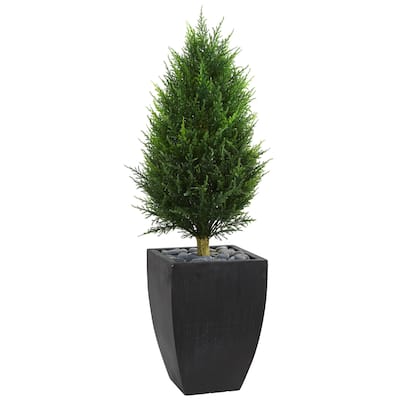 Nearly Natural Cypress Cone 4-foot Artificial Topiary Tree