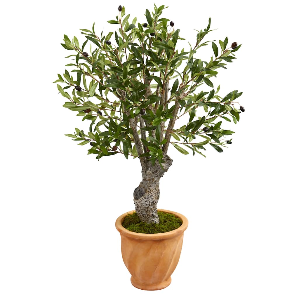 3' Olive Artificial Tree in Terracotta Planter