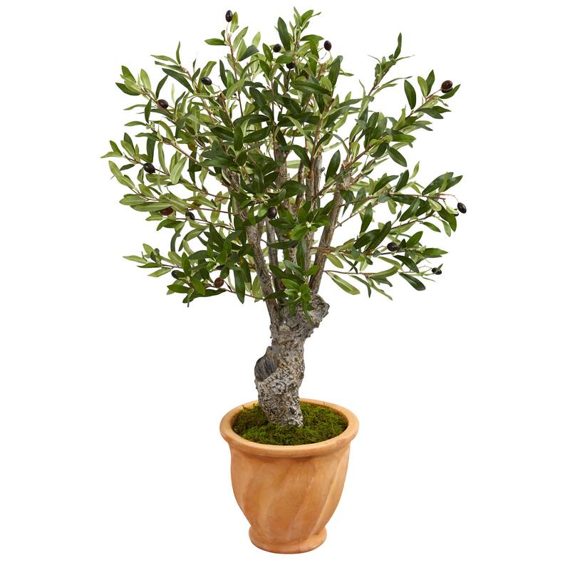 3' Olive Artificial Tree in Terracotta Planter