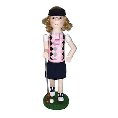 14" Lady Golfer Nutcracker