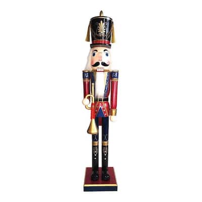 60 inch Royal Bugler Nutcracker - red