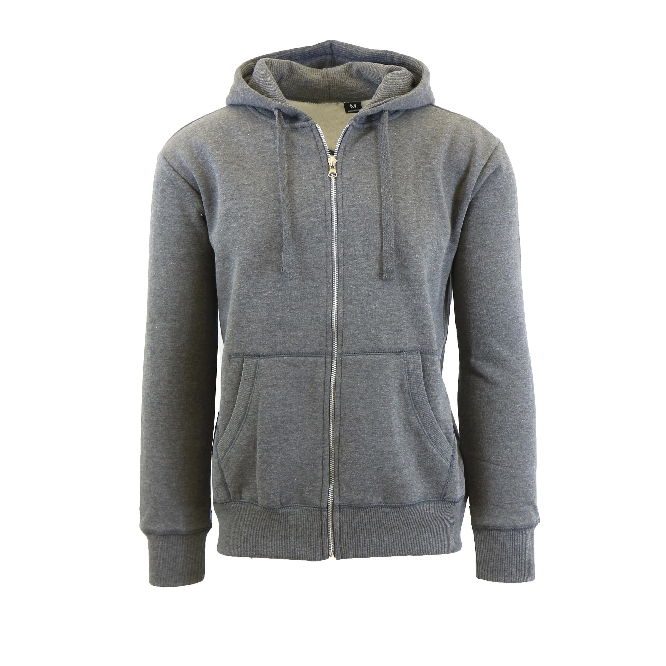 fleece lined zip up hoodie mens