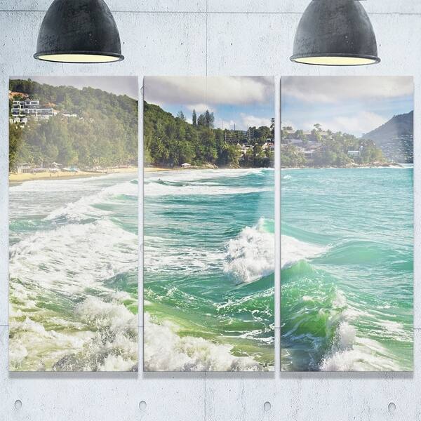 Exotic Tropical Beach Blue Waters - Oversized Beach Metal Wall At ...