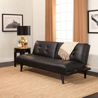 Armless Leather Sofas Couches Online At Our Abbyson Venice Bonded Leather Futon