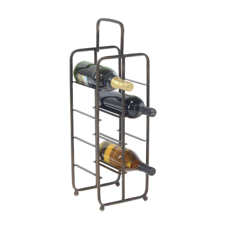 Contemporary 8-Bottle Iron Wine Storage Rack