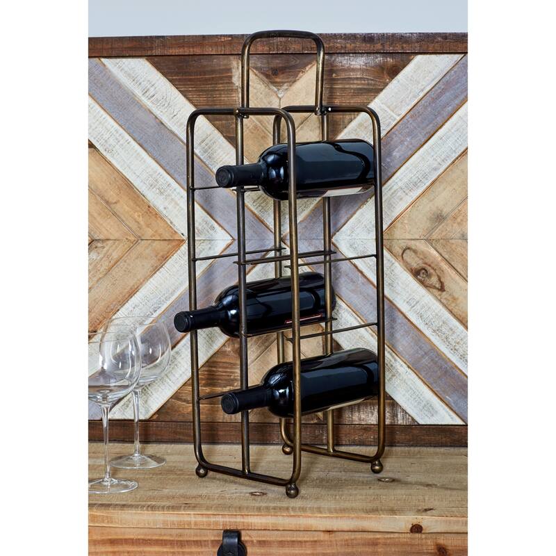 Contemporary 8-Bottle Iron Wine Storage Rack