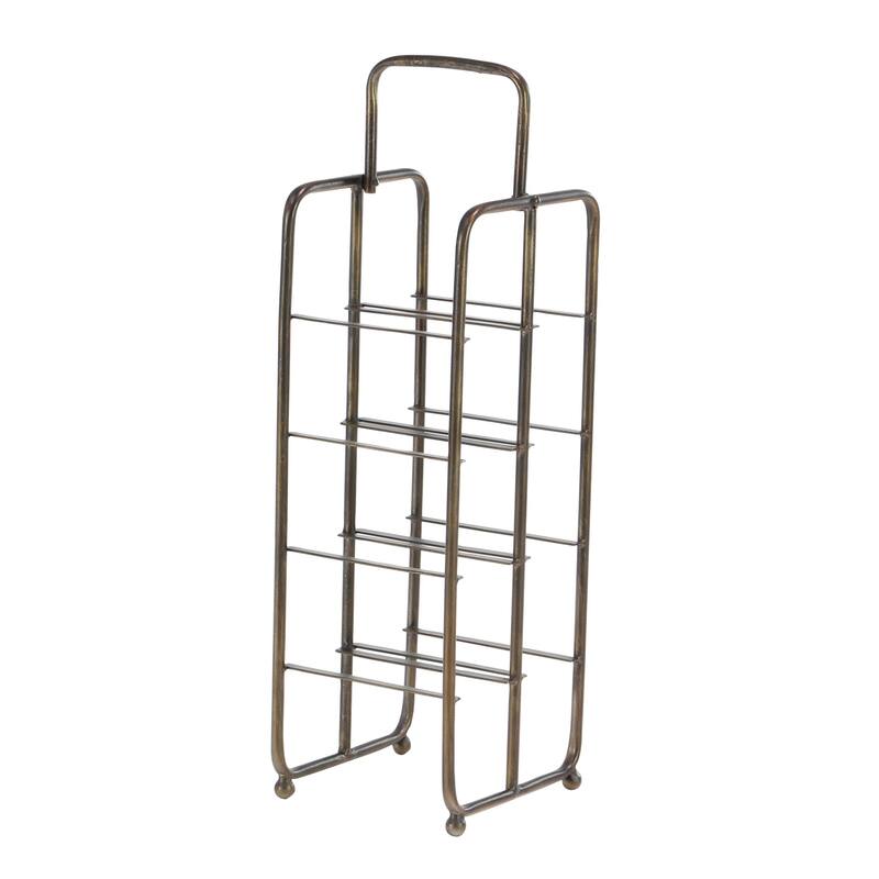 Contemporary 8-Bottle Iron Wine Storage Rack